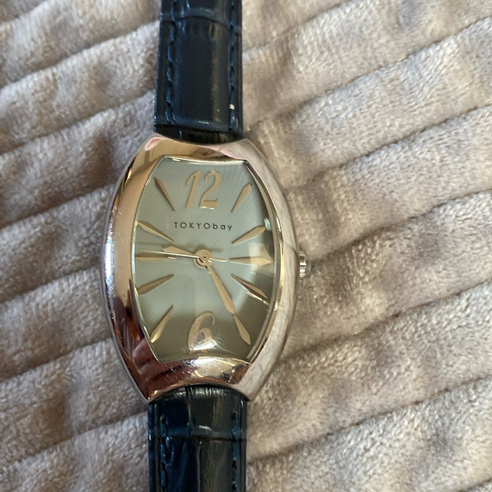 Tokyobay navy blue silver watch